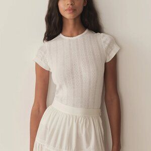 Doen White Short Sleeve Tee